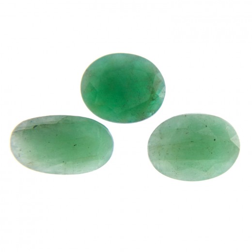 Green Emerald – 14.65 Carats (Ratti-16.19) Panna ~ 3 Pcs Seller Pack